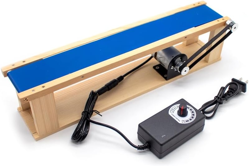 Jieotwice Mini Asztali Szállítószalag 5x70cm Oktatási Modell 0-6000 rpm