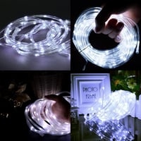 JIMACRO Napelemes LED Kültéri Fényfüzér 12m 100 LED IP65 Vízálló 7