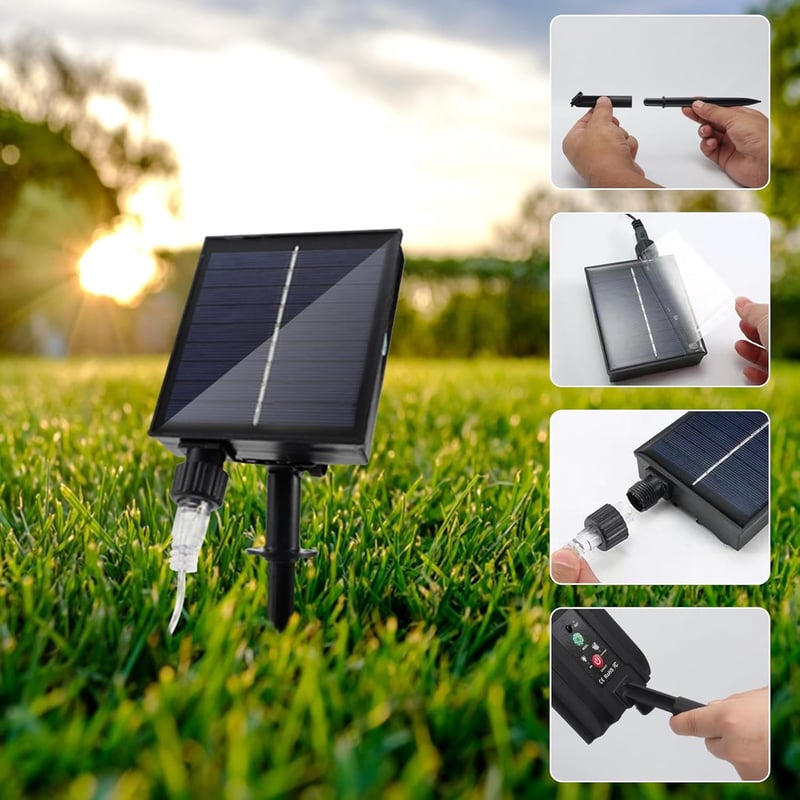 JIMACRO Napelemes Meteor Csőfények 30cm 10LED Kültéri Vízálló