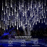 JIMACRO Napelemes Meteor Csőfények 30cm 10LED Kültéri Vízálló 5