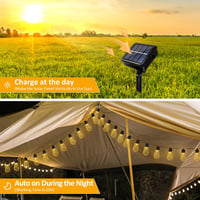 Ghirlandă luminoasă solară cu LED JIMACRO, pentru exterior, 3 m, 8 moduri de iluminare, impermeabilă - alb cald 4