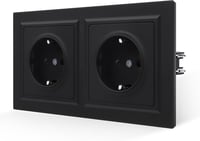 Priză Dublă JIMEIDA Negru Mat 16A Schuko 250V 1