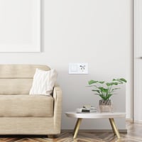 JIMEIDA Fehér Villanykapcsoló USB Aljzattal, USB-A és Type-C Porttal, 3.1A, Üveglappal - 1-Fach, 1-Weg, USB Steckdose, White 5