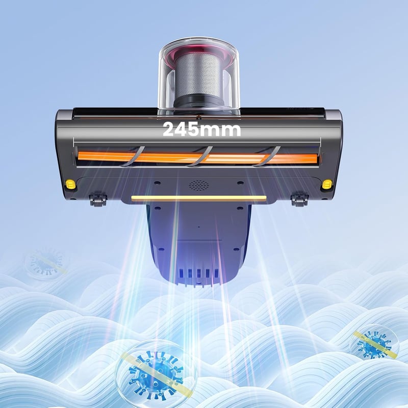 Jimmy BX6 Pro Matrac Porszívó UV-C Fénnyel és Ultrahangos Sterilizálással, Atkák Ellen, LED Kijelző, Allergikusoknak
