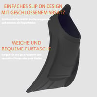 Labe de înot din silicon Jinfanshurich pentru copii și adulți, labe scurte pentru antrenament, unisex, negru, mărimea L (39-41) 2