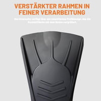 Labe de înot din silicon Jinfanshurich pentru copii și adulți, labe scurte pentru antrenament, unisex, negru, mărimea L (39-41) 3