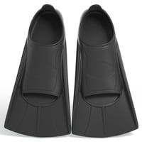 Labe de înot din silicon Jinfanshurich pentru copii și adulți, labe scurte pentru antrenament, unisex, negru, mărimea L (39-41) 1