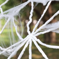 JINGTOPS Decor Halloween pânză de păianjen uriașă 200 cm, cu 20 de păianjeni și 80 g de pânză, decor XXL înfricoșător pentru interior și exterior 5