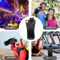 JINGTOPS Set 2 Bidoane Pliabile, 1 litru, cu carabină, fără BPA, sticlă de apă retractabilă pentru drumeții, camping, festivaluri 3