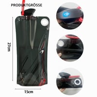 JINGTOPS Set 2 Bidoane Pliabile, 1 litru, cu carabină, fără BPA, sticlă de apă retractabilă pentru drumeții, camping, festivaluri 2