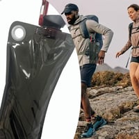 JINGTOPS Set 2 Bidoane Pliabile, 1 litru, cu carabină, fără BPA, sticlă de apă retractabilă pentru drumeții, camping, festivaluri 6