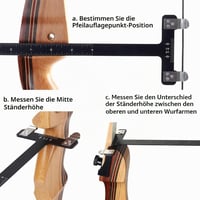 Rigla gradată în formă de T JINJUMEI din oțel inoxidabil, instrument de reglare a corzii pentru arcuri compound și recurve 5