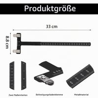 Rigla gradată în formă de T JINJUMEI din oțel inoxidabil, instrument de reglare a corzii pentru arcuri compound și recurve 2