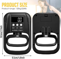 Jinlaili Digitális kézerőmérő markolat edző 264 lb 120 kg LED kijelző USB töltőkábel fekete 3