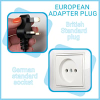 Cestovný adaptér JinRuiCPeng UK-EU, balenie 4 ks, britská zástrčka typu G pre zásuvky typu E/F (EÚ), kompaktný cestovný konektor Anglicko-Nemecko 4