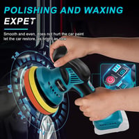 JinsenTGG Akkus excentrikus autó fényező polírozó gép Makita 21 V akkukhoz 8 fokozat 2800-5500 ford kék-fekete (akku nélkül) 5