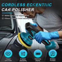 JinsenTGG Akkus excentrikus autó fényező polírozó gép Makita 21 V akkukhoz 8 fokozat 2800-5500 ford kék-fekete (akku nélkül) 2