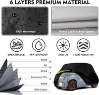 JinsenTGG Autógarázs Takaró Citroen Ami/Rocks-e/Fiat Topolino 2020-2024 Vízálló 5
