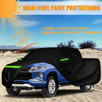 JinsenTGG Autótakaró Ponyva Mitsubishi L200 (2014-2024) - Vízálló Teljes Autóvédő Huzat Cipzárral és Szélrögzítő Pántokkal 5