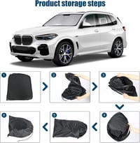 JinsenTGG BMW X3 2017-2023 napellenző szélvédő UV védelem összecsukható 7