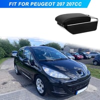 JinsenTGG Peugeot 207 207CC Középkonzol Tárolódoboz USB Fekete Bőr 6