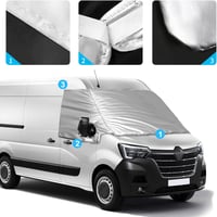 JinsenTGG Szélvédő Takaró Renault Master Opel Movano Nissan NV400 Nap Hó Jég Védelem - silver 2