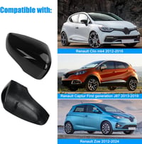JinsenTGG Tükörkupak Renault Clio 4 Zoe Capture Fekete Bal Jobb Oldali Visszapillantó Tükörvédő 3