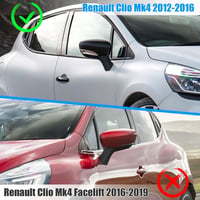JinsenTGG Tükörkupak Renault Clio 4 Zoe Capture Fekete Bal Jobb Oldali Visszapillantó Tükörvédő 4