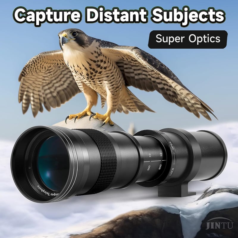 JINTU 420-800mm Teleobjektív Canon EOS EF DSLR Fényképezőgéphez