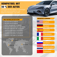 Diagnostický nástroj jinzhoutek OBD2, adaptér do auta EOBD, čítačka chybových kódov motora s kompletnými funkciami OBDII pre BMW, VW, Mercedes, Audi a všetky vozidlá s OBDII v maďarskom jazyku 6