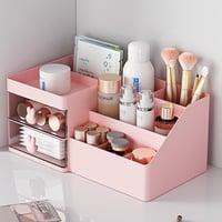 Organizator de machiaj Jioko pentru baie, cutie de depozitare pentru cosmetice cu suport pentru pensule 1