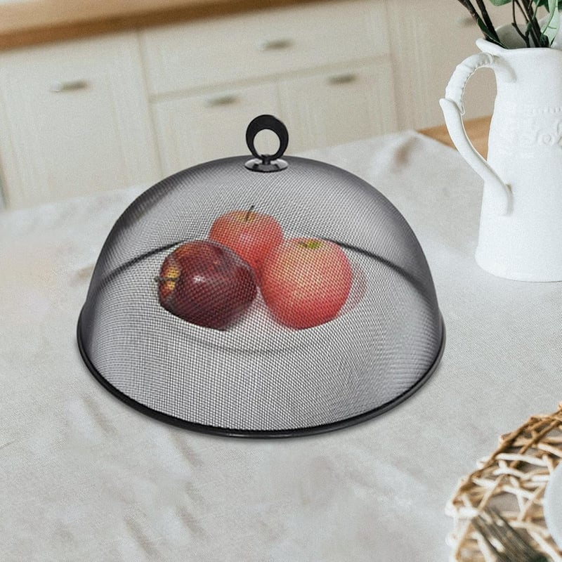 JISADER rozsdamentes acél ételtakaró 28 cm, kerek legycsapda, konyha és piknik