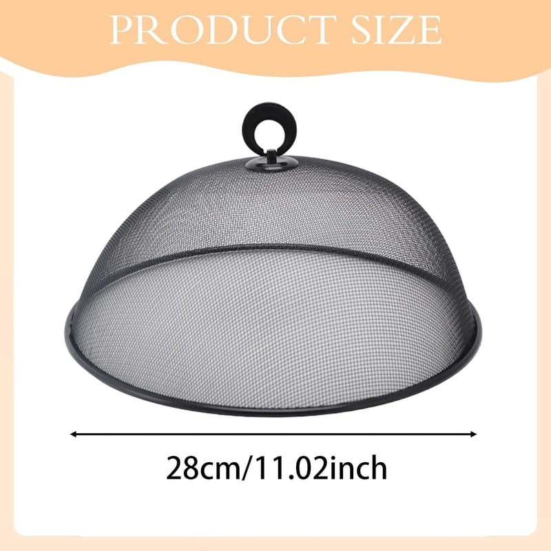 JISADER rozsdamentes acél ételtakaró 28 cm, kerek legycsapda, konyha és piknik