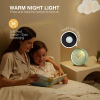 Ceas deșteptător analogic Jisile, fără ticăit, cu lumină de noapte, funcționare pe baterii 3
