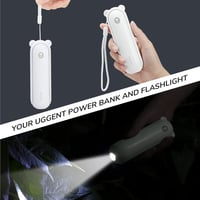 JISULIFE 3 az 1-ben Hordozható Mini Ventilátor 4800 mAh Akkumulátorral, 21 Órás Üzemidővel, Powerbank és Zseblámpa Funkcióval - Fehér 4