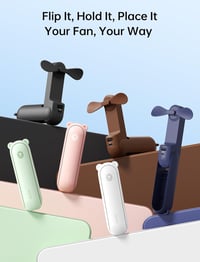JISULIFE Mini Kézi Ventilátor 3 az 1-ben - USB Tölthető, 12-19 Órás Üzemidő, Powerbank és Zseblámpa Funkcióval, Rózsaszín 4