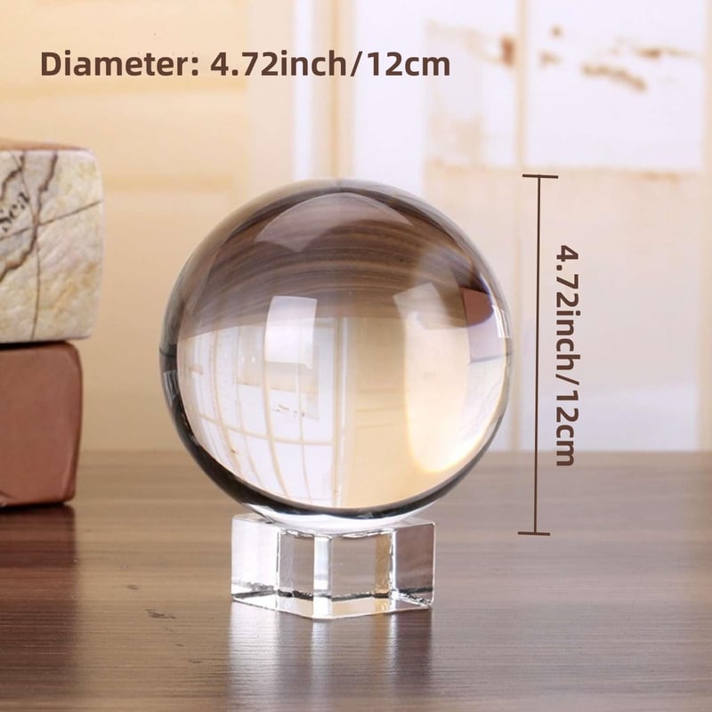 JITIFAZH 120 mm kristálygömb fotózáshoz, meditációhoz és dekorációhoz