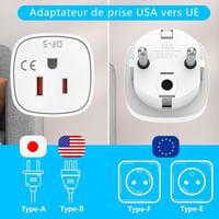 JIUGGLAD USA-Franciaország hálózati adapter 2 darab 2