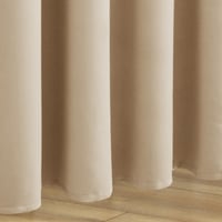 JIUZHEN Zastor za zamračivanje s ušicama, 2 komada, bež, 200x140 cm, za spavaću sobu i dnevni boravak, neprozirni 6