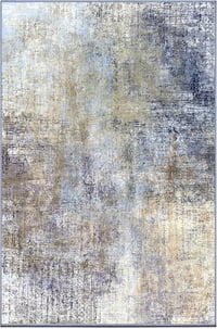 Jiyuhang Nappali Szőnyeg 200x300 cm Kék-Szürke Modern Mintás Csúszásmentes Rövid Bolyhos Szőnyeg Hálószoba Iroda Konyha 3