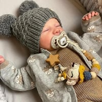 JIZHI 17 hüvelykes újszülött fiú baba figura reális vinyl testtel és kiegészítőkkel 1