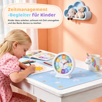 JIZZU detské vzdelávacie hodiny 2 v 1, nástenné a stolové hodiny, 6,5-palcové, budík, tichý chod, farebné číslice, pre chlapcov a dievčatá 7