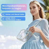 JIZZU Kézi Ventilátor Víz Permetezővel, Akkumulátoros Mini Ventillátor 4 Fokozatú Sebességszabályozással, Fehér 2