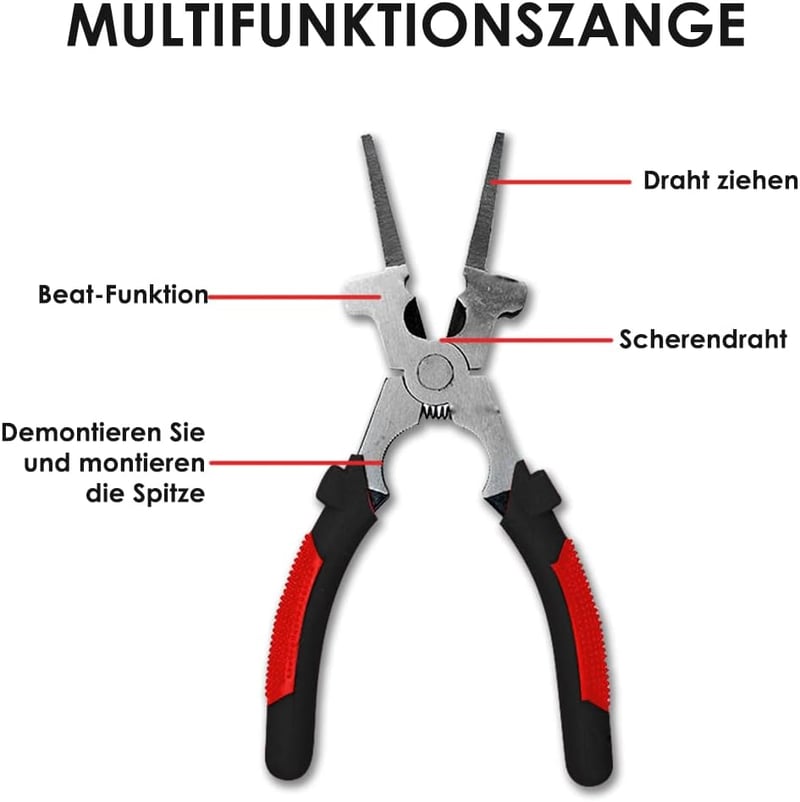 JJ PRIME Multifunction Hegesztő Fogó Acél Vezeték Csipesz Szigetelt Fogantyú