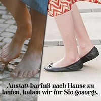 JJ PRIME Összehajtható Balerina Cipő Táskával - Kényelmes Tartalék Cipő Buliba, Utazáshoz, Unisex Lapos Talpú Balettcipő 3
