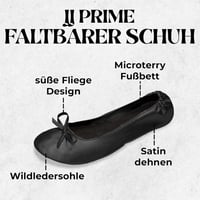 JJ PRIME Összehajtható Balerina Cipő Táskával - Kényelmes Tartalék Cipő Buliba, Utazáshoz, Unisex Lapos Talpú Balettcipő 4