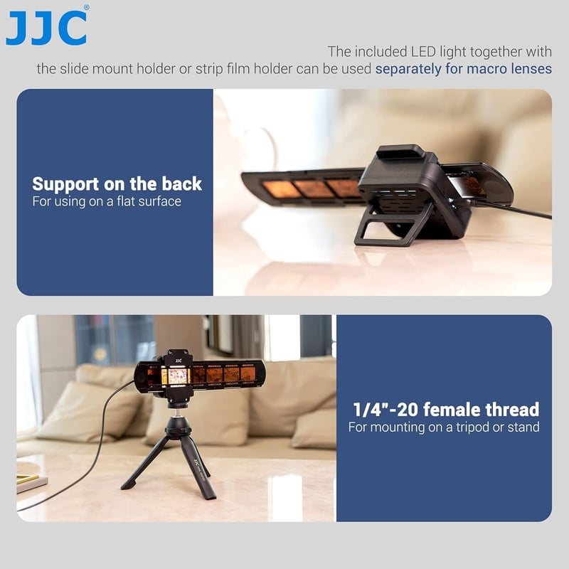 JJC 35mm Negatív Szkenner LED Megvilágítással és Dia Tartóval