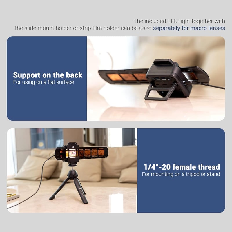JJC ES-2 Filmszkennelő Adapter 35mm Negatívhoz USB LED Megvilágítással