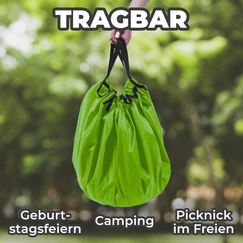JJPRIME 150cm XL zöld játéktáska, összecsukható tárolózsák gyerekszobához, gyors rendrakás