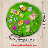 JJPRIME 150cm XL zöld játéktáska, összecsukható tárolózsák gyerekszobához, gyors rendrakás 7